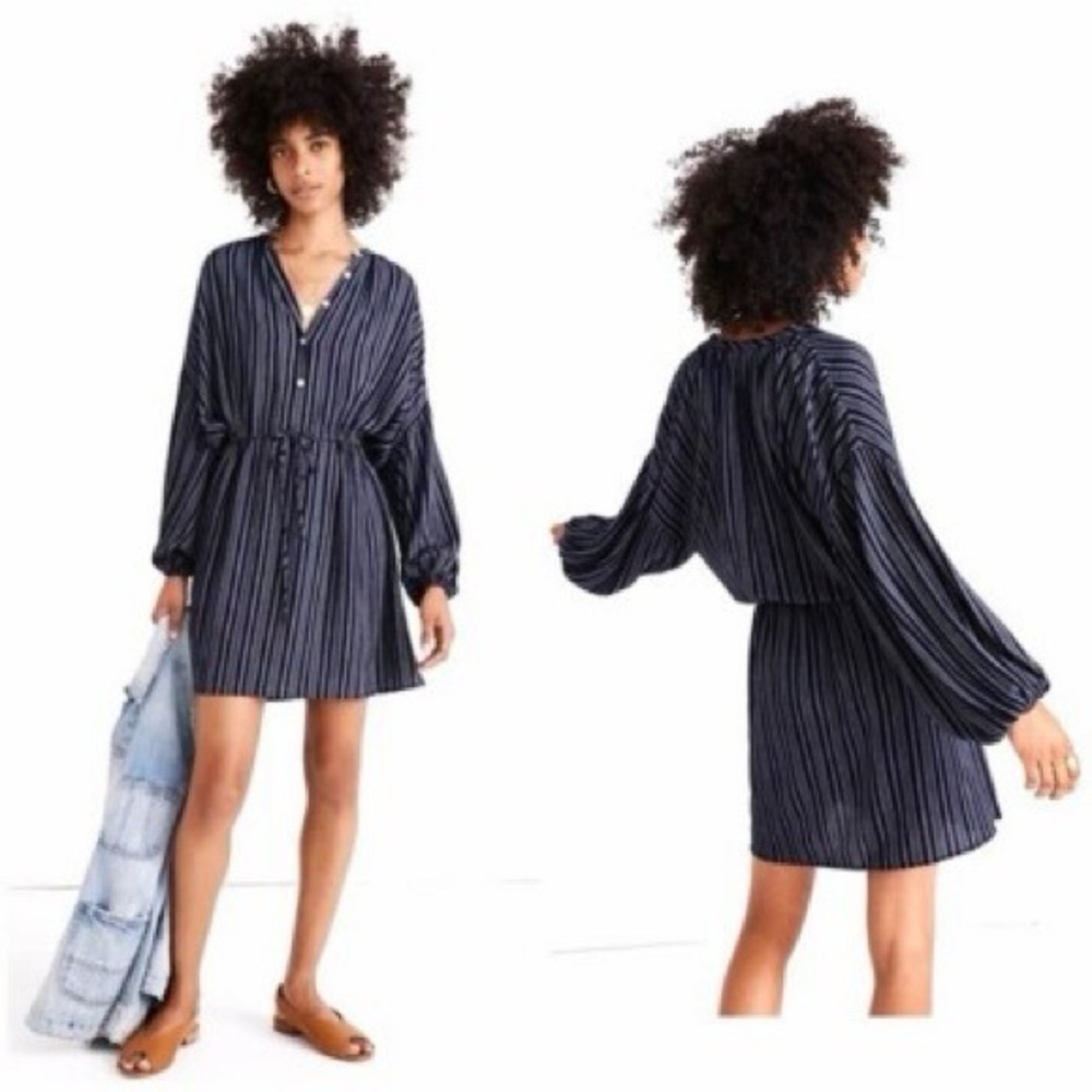 Christy Dawn x madewell Bonnie mini dress navy stripe xxl